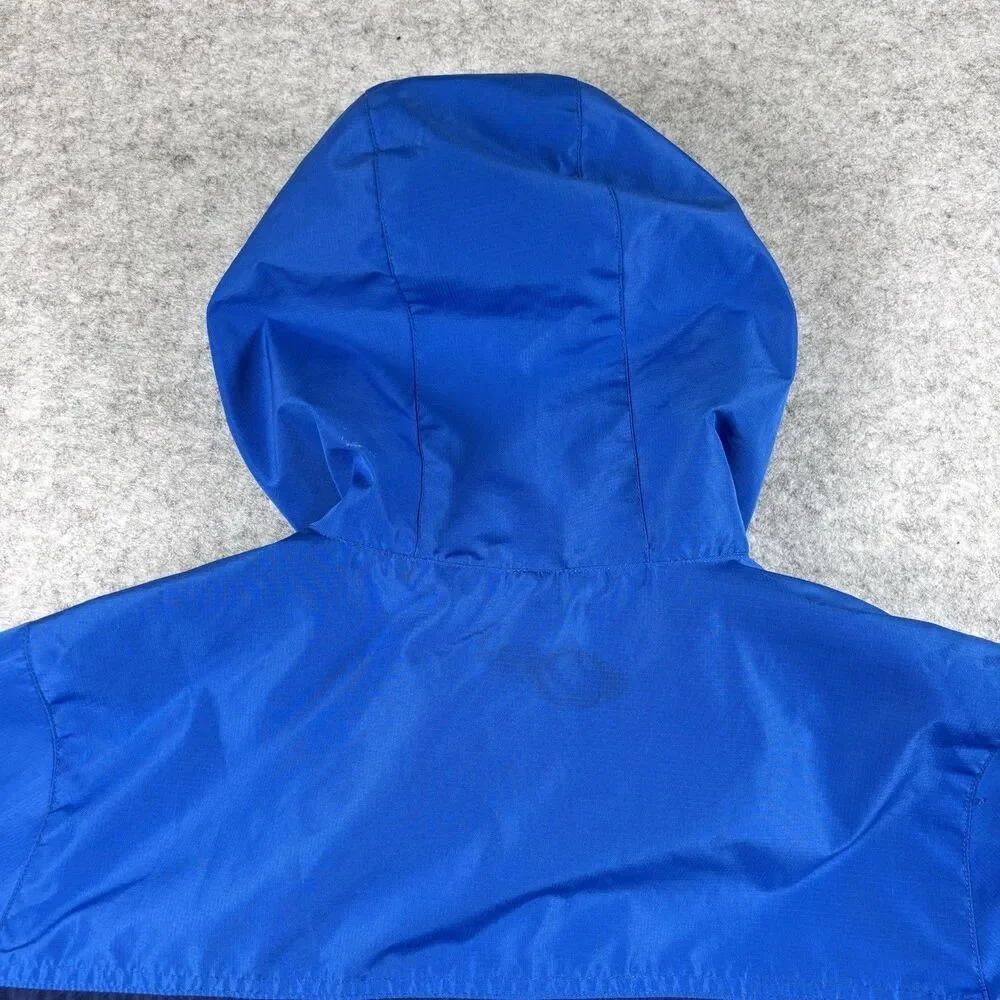 Eddie Bauer Youth Boys Large 14-16 Dual Full Zip Rain Jacket Windbreaker Blue
